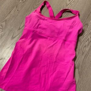 Magenta Limited Edition Lululemon Workout Tank Top with adjustable bra